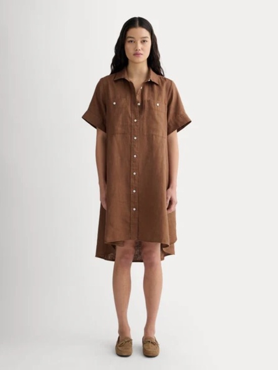 Everlane Dresses & Skirts - NWOT Everlane The Daytripper Dress in Linen - Cedarwood Size Medium